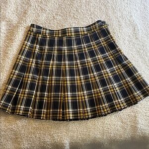 Forever 21 Yellow and Black Plaid Skirt